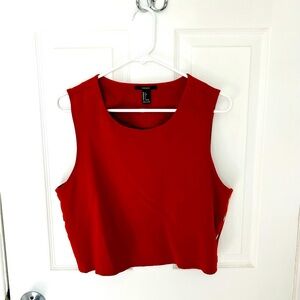 Crop top sleeveless rust orange